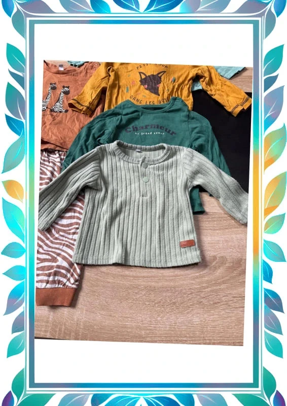 Lot met langarm T-shirt en een 9 maanden pyjama – photo 3